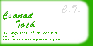 csanad toth business card